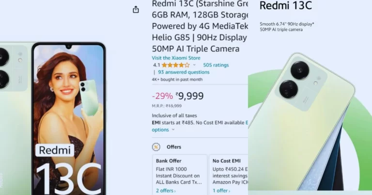 Redmi 13C Sale Offers on Amazon