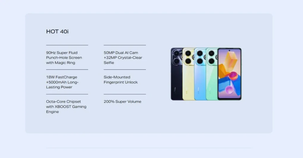 Infinix Hot 40i Specification